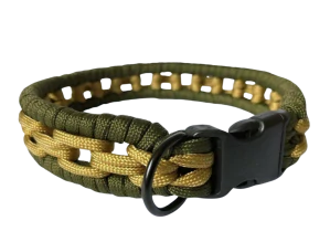 Fixní obojek Erix - khaki/vojenská zelená