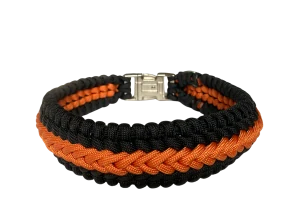 Rychloupínací obojek Jessie černá/oranžová