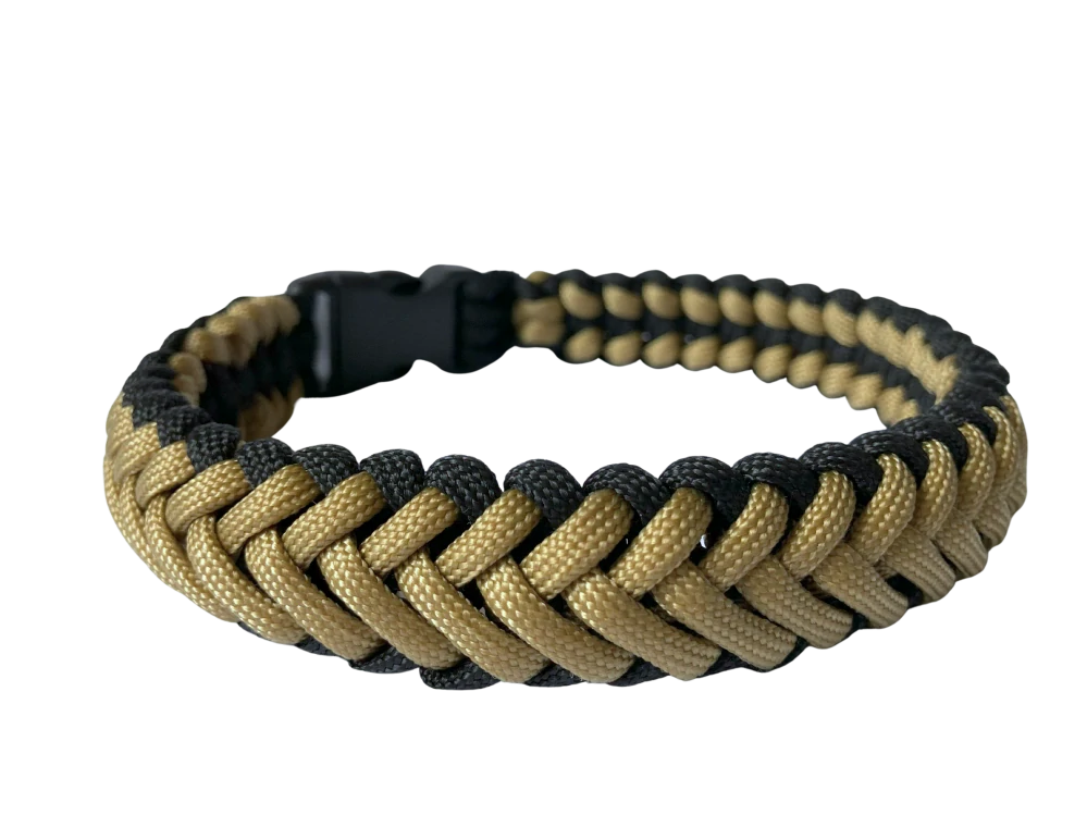 Rychloupínací obojek Caleo - khaki/černá