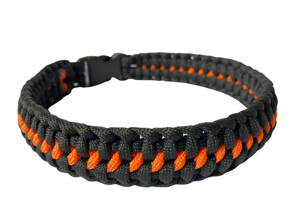 Fixní obojek Argo - černá/oranžová