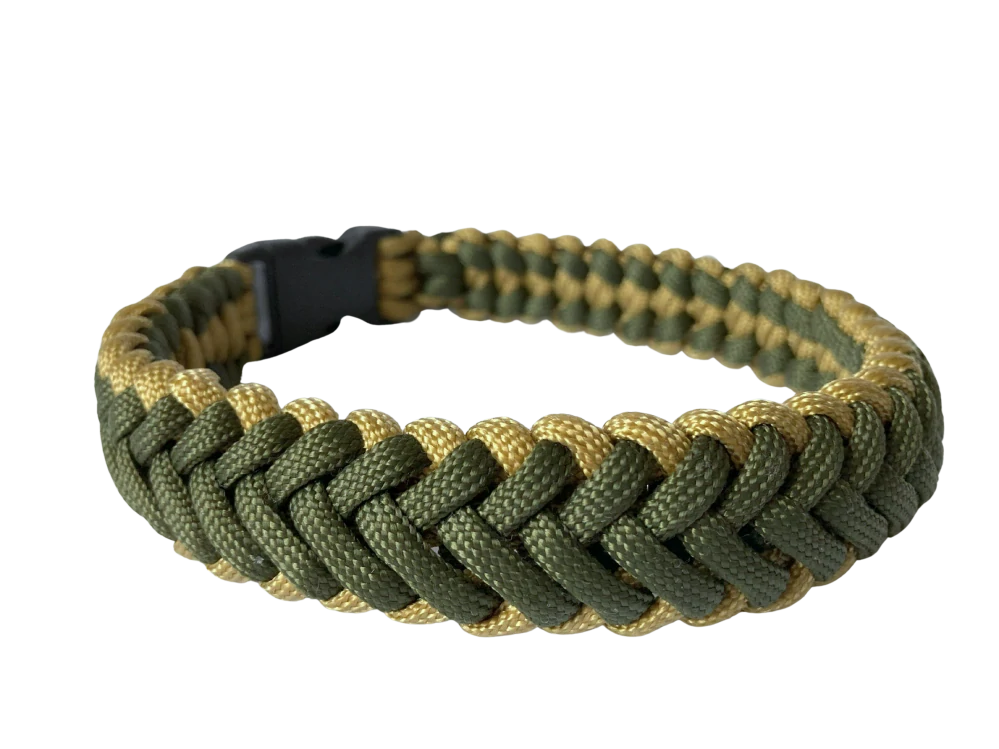 Rychloupínací obojek Caleo - vojenská zelená/khaki