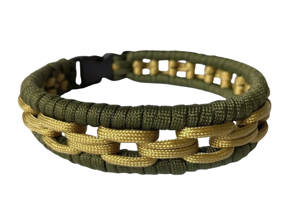 Fixní obojek Erix - khaki/vojenská zelená