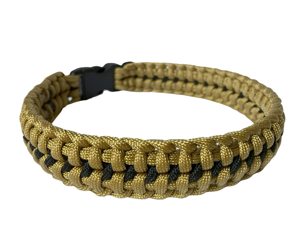 Rychloupínací obojek Argo - khaki/černá