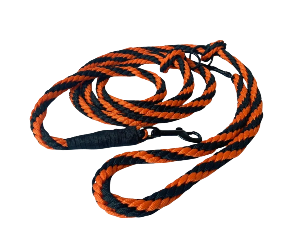 Přepínací vodítko paracord - oranžová/černá