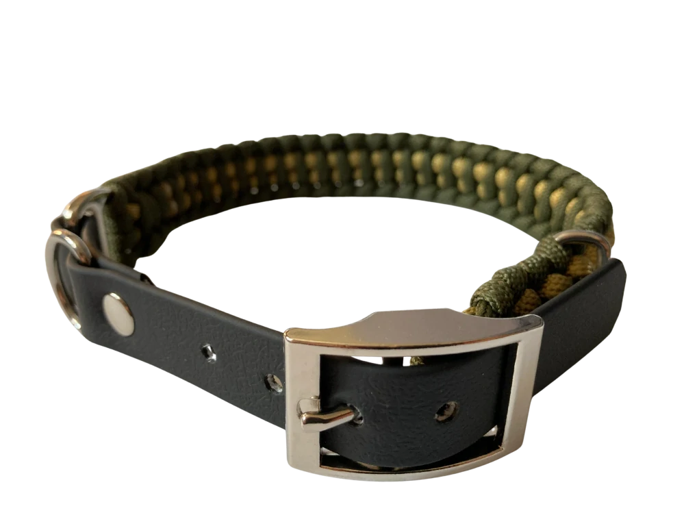Nastavitelný obojek Hunter - vojenská zelená/khaki