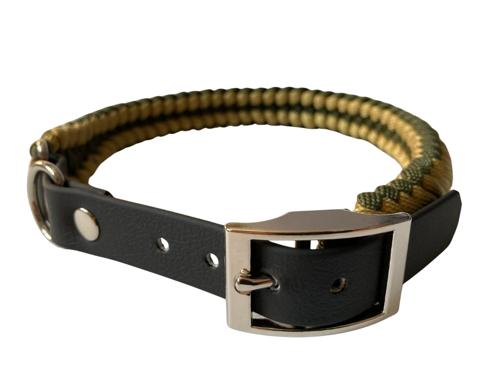 Nastavitelný obojek Caleo - khaki/vojenská zelená