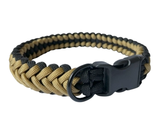 Fixní obojek Caleo - khaki/černá