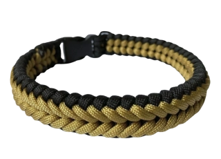 Rychloupínací obojek Gold - khaki/černá