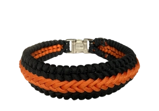 Rychloupínací obojek Jessie černá/oranžová