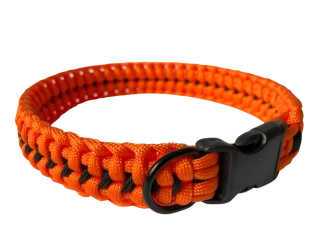 Fixní obojek Argo - oranžová/černá